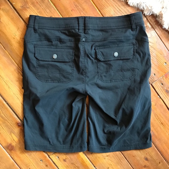 Prana Halle Bermuda Hiking Shorts, Black, Size 10 - Picture 3 of 4